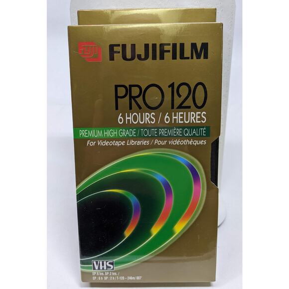 Lot of 3, New FujiFilm Fuji Film Pro 120 VHS Video Cassette Tapes Shrinkwrapped - Picture 2 of 4